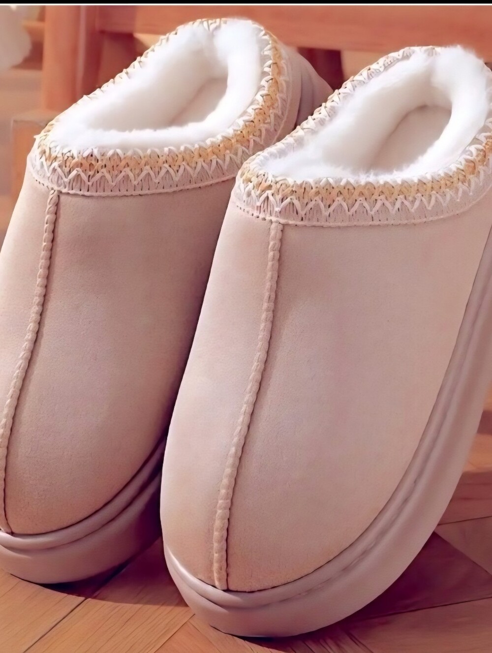 Embroidered Slippers Comfy memory foam 10/11  Blush Indoor/outdoor